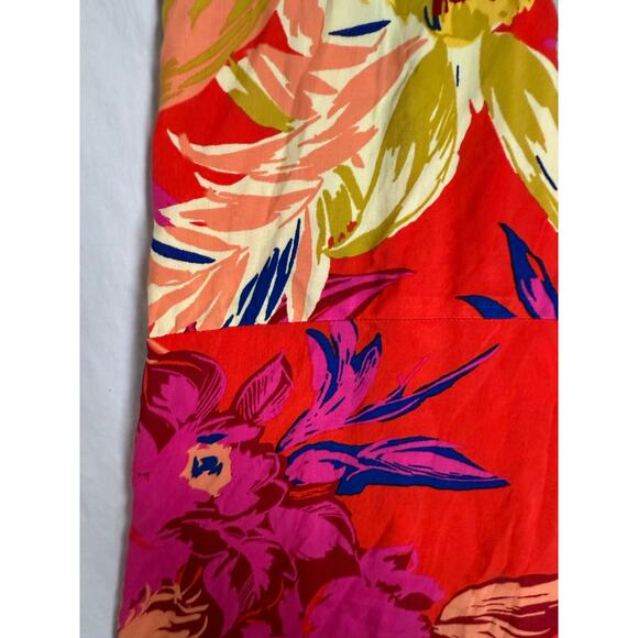 1 State Red Floral Dress Size XL Maxi Straps Boho - Picture 7 of 11